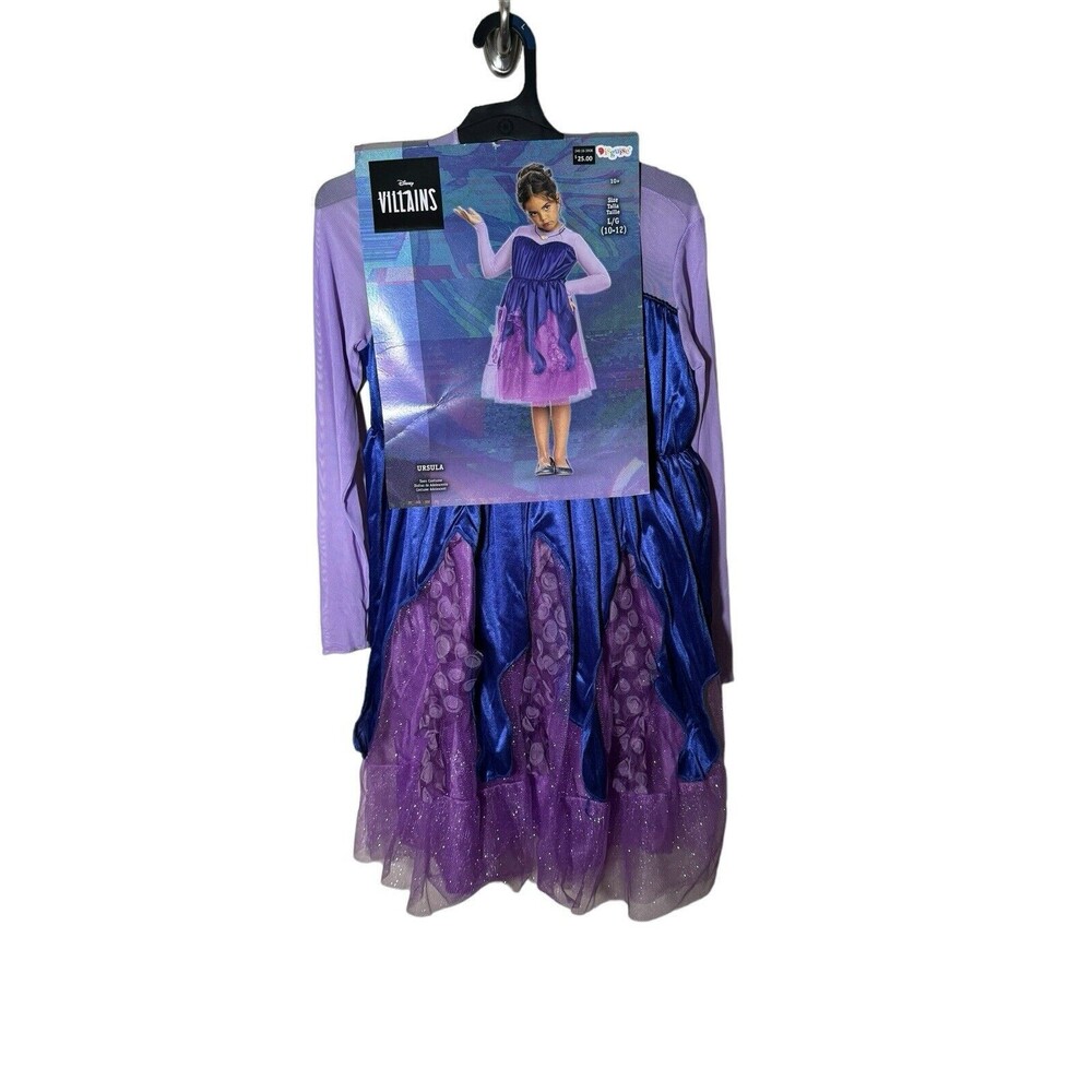 Disney Villains Ursula Girls Costume Cosplay  Little Mermaid Size Lg(10-12) New